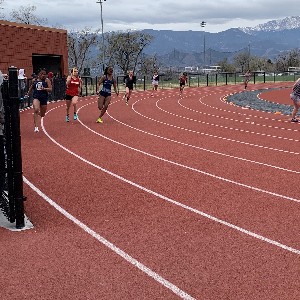 Athletes running in race